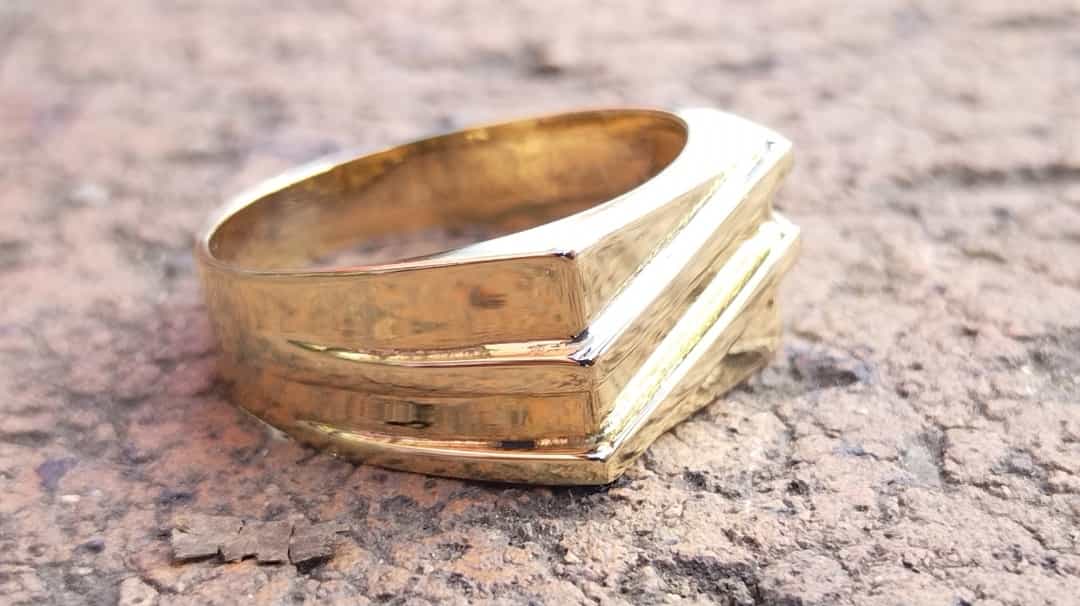 anillo sencillo hombre oro 